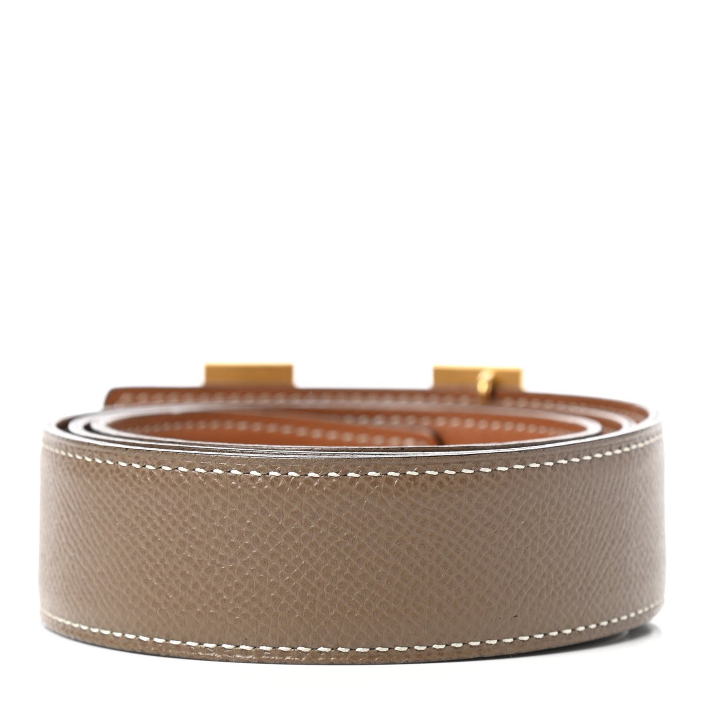 Swift Epsom 32mm H Belt 80 Gold Etoupe