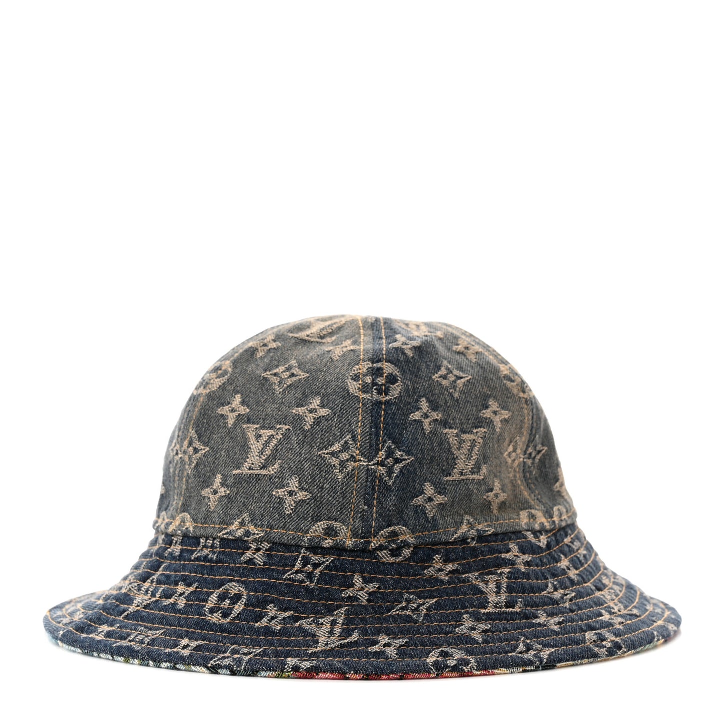 Monogram Tapestry Reversible Bucket Hat 58 Blue Multicolor