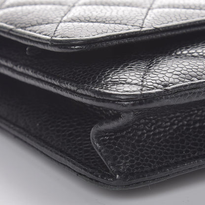 Chanel Caviar Quilted Wallet On Chain WOC Black 9 of 10