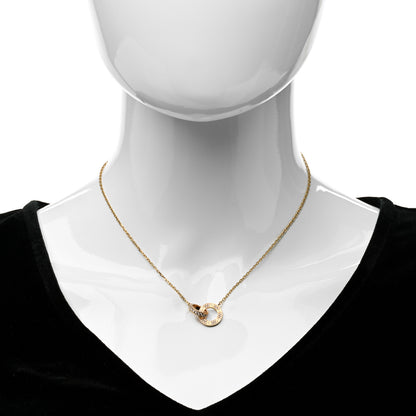 Cartier 18K Pink Gold Diamond Interlocking LOVE Paved Necklace 2 of 5