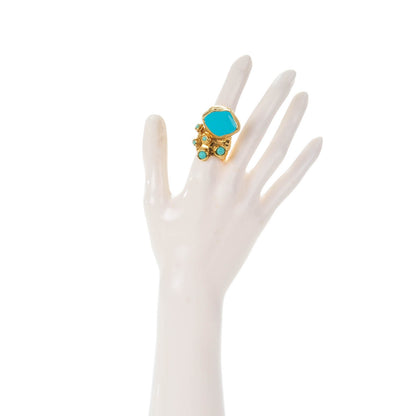 Saint Laurent Enamel Arty Ring Turquoise 2 of 6