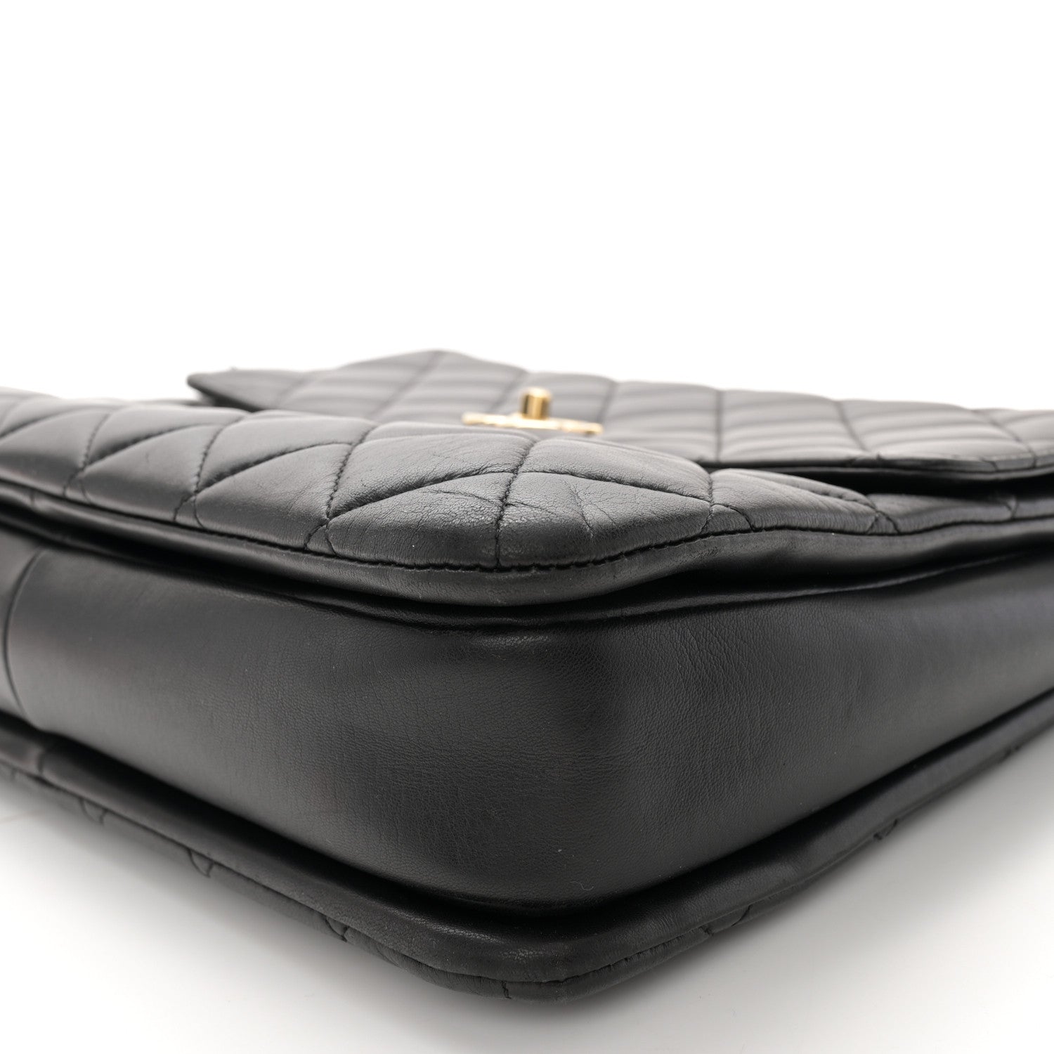 Chanel Lambskin Quilted Large Trendy CC Dual Handle Flap Bag Black 10 of 16