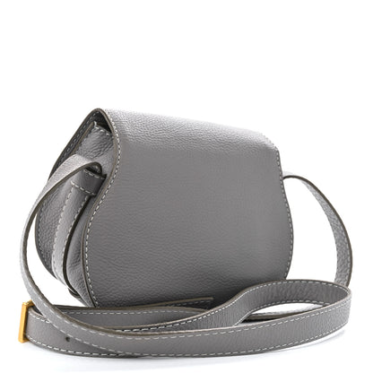 Chloe Grained Calfskin Small Marcie Saddle Bag Cashmere Grey 3 of 10