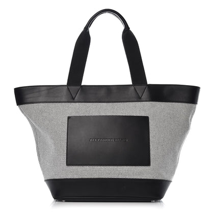 Alexander Wang Canvas Calfskin Paneled Tote Grey Black 1 of 10