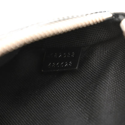 Gucci GG Supreme Monogram Textured Calfskin Retro Interlocking G Belt Bag Black 8 of 11