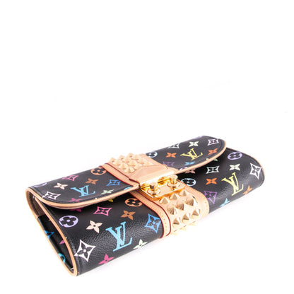 Louis Vuitton Monogram Multicolor Courtney Clutch Black 4 of 7