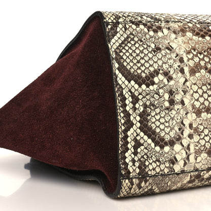 Celine Snakeskin Suede Medium Trapeze Burgundy 7 of 9