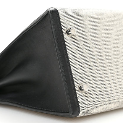 Hermes Toile Swift Kelly Sellier 28 Ecru Black 9 of 11