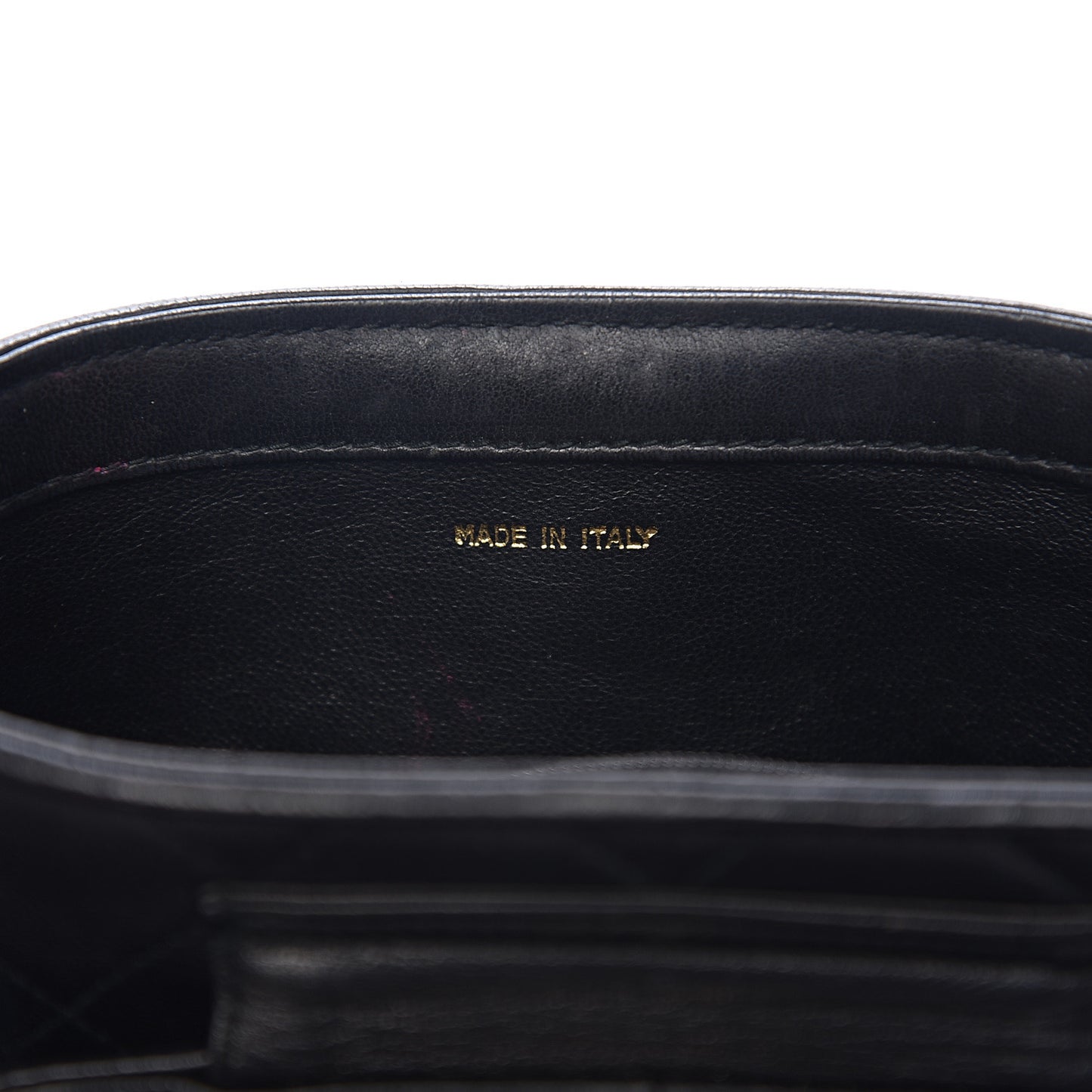 Lambskin Quilted Tassel Shoulder Bag Black