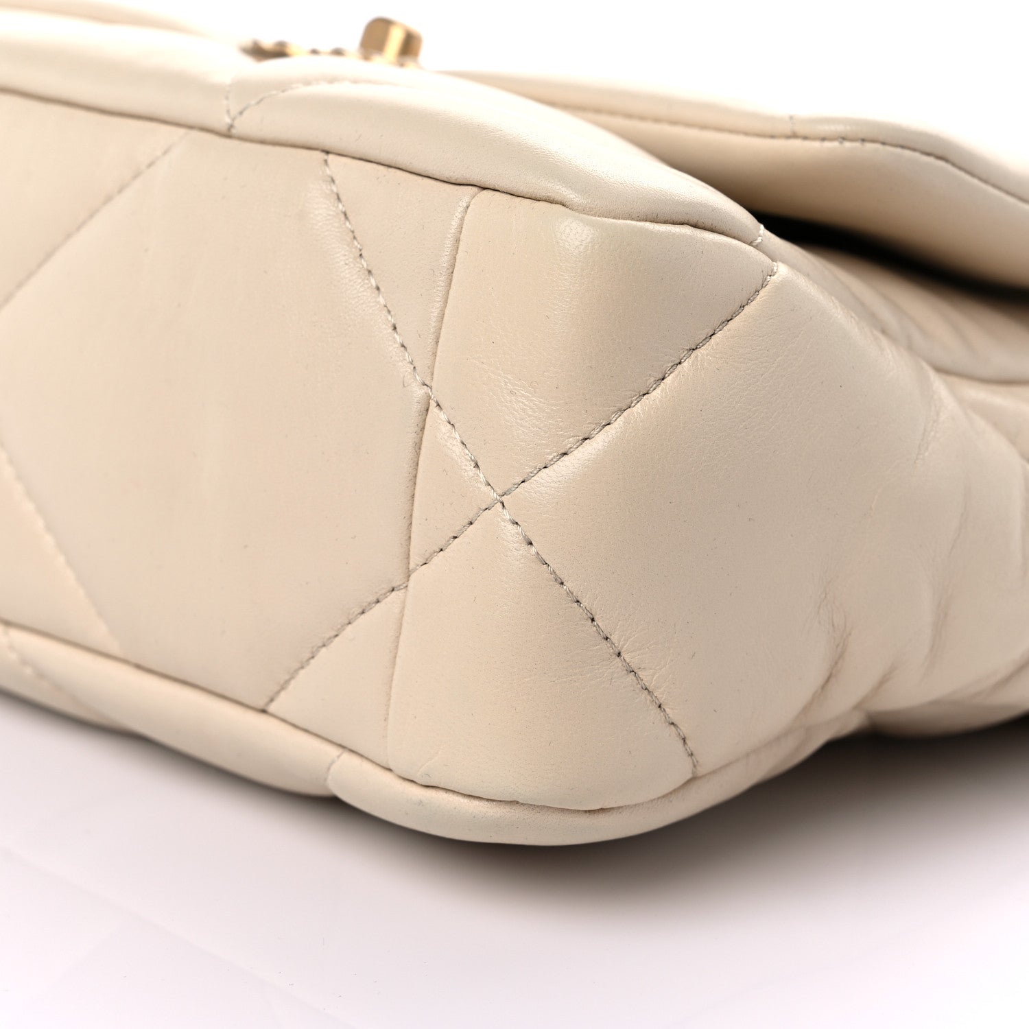 Chanel Lambskin Quilted Medium Chanel 19 Flap Light Beige 9 of 11