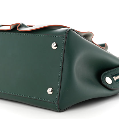 Fendi Vitello Baltico Century Dolce Waves DotCom Satchel Verde Inglese White 13 of 13