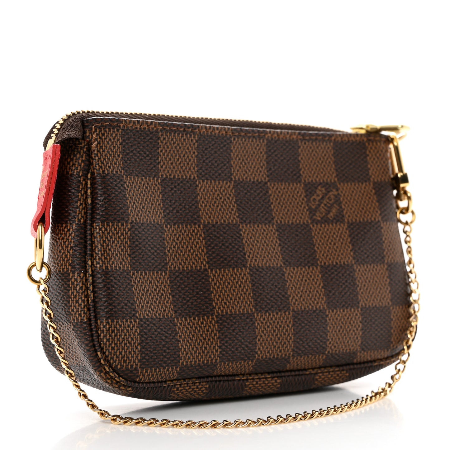 Damier Ebene 2019 Christmas Animation Mini Pochette Accessories Red