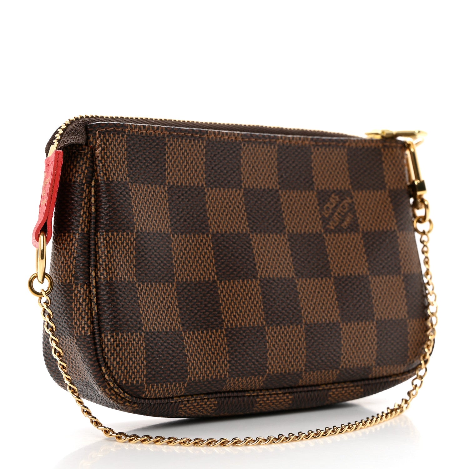 Louis Vuitton Damier Ebene 2019 Christmas Animation Mini Pochette Accessories Red 3 of 7