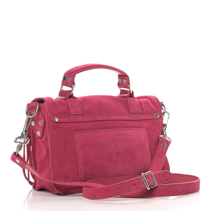 Proenza Schouler Suede Tiny PS1 Fringe Satchel Raspberry 3 of 10