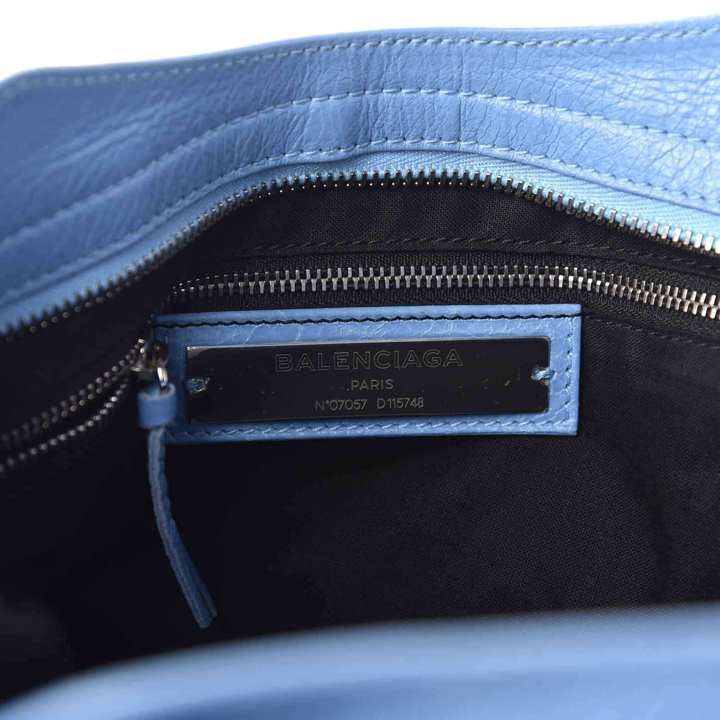 Agneau Classic Silver Hardware City Bleu Azur Clair