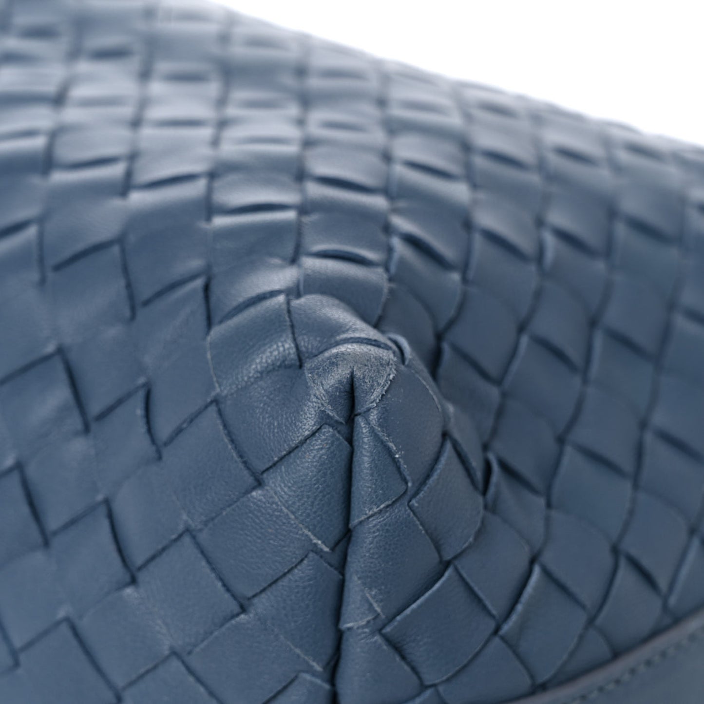 Nappa Intrecciato Large Cosmetic Case Blue