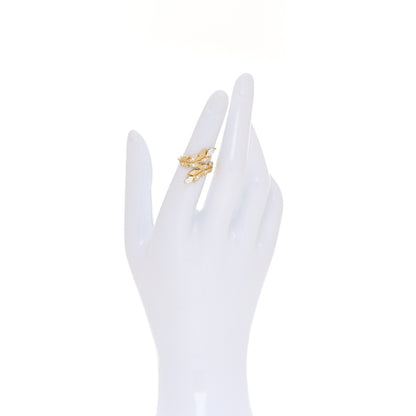 Tiffany 18K Yellow Gold Diamond Victoria Vine Bypass Ring 49 5 2 of 6