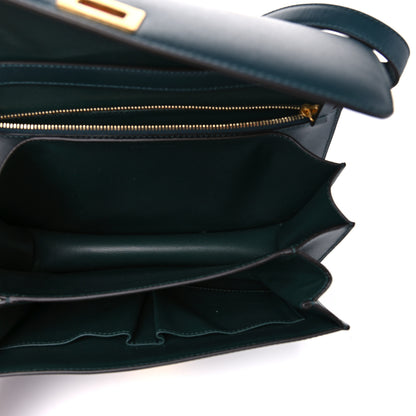 Celine Box Calfskin Medium Classic Box Flap Bag Dark Green 5 of 15