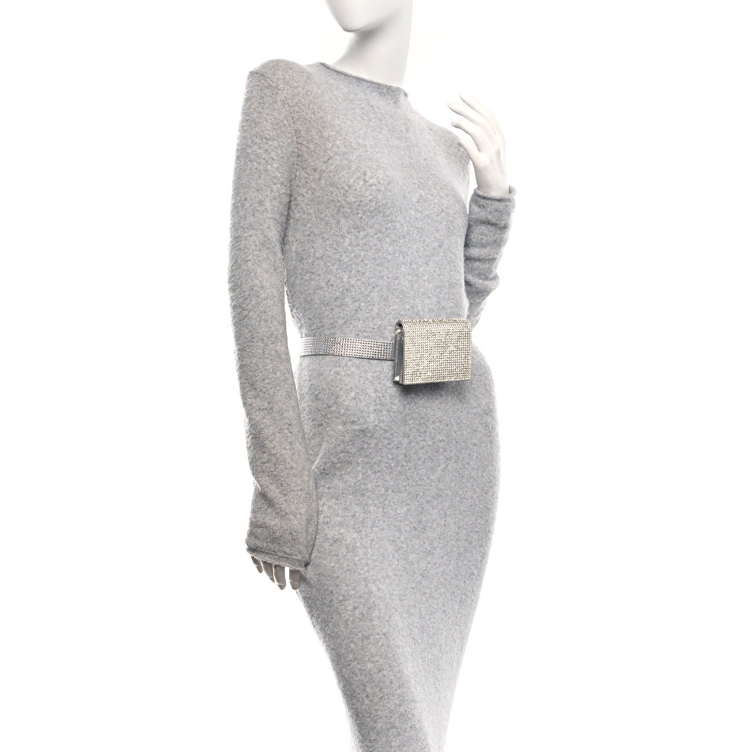 Judith Leiber Swarovski Crystal Convertible Belt Bag Silver 2 of 9