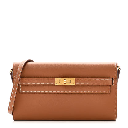 Hermes Evercolor Kelly Wallet To Go Gold 1 of 10