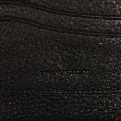 Burberry Signature Grain Calfskin Check Embossed Compact Wallet Black 6 of 8