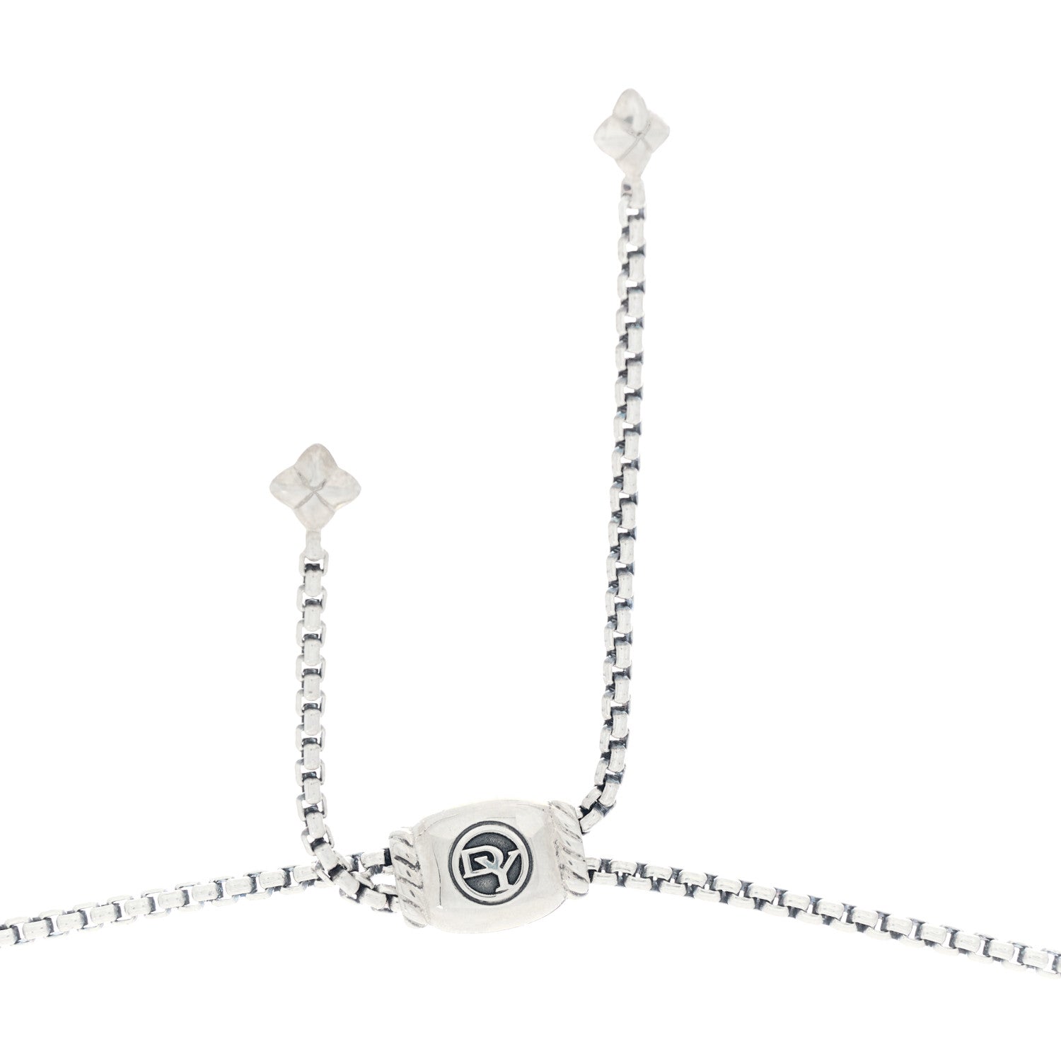 David Yurman Sterling Silver Diamond Blue Topaz Chatelaine Y Necklace 5 of 5