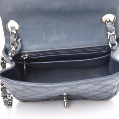 Chanel Lambskin Quilted Mini Square Flap Blue 5 of 16