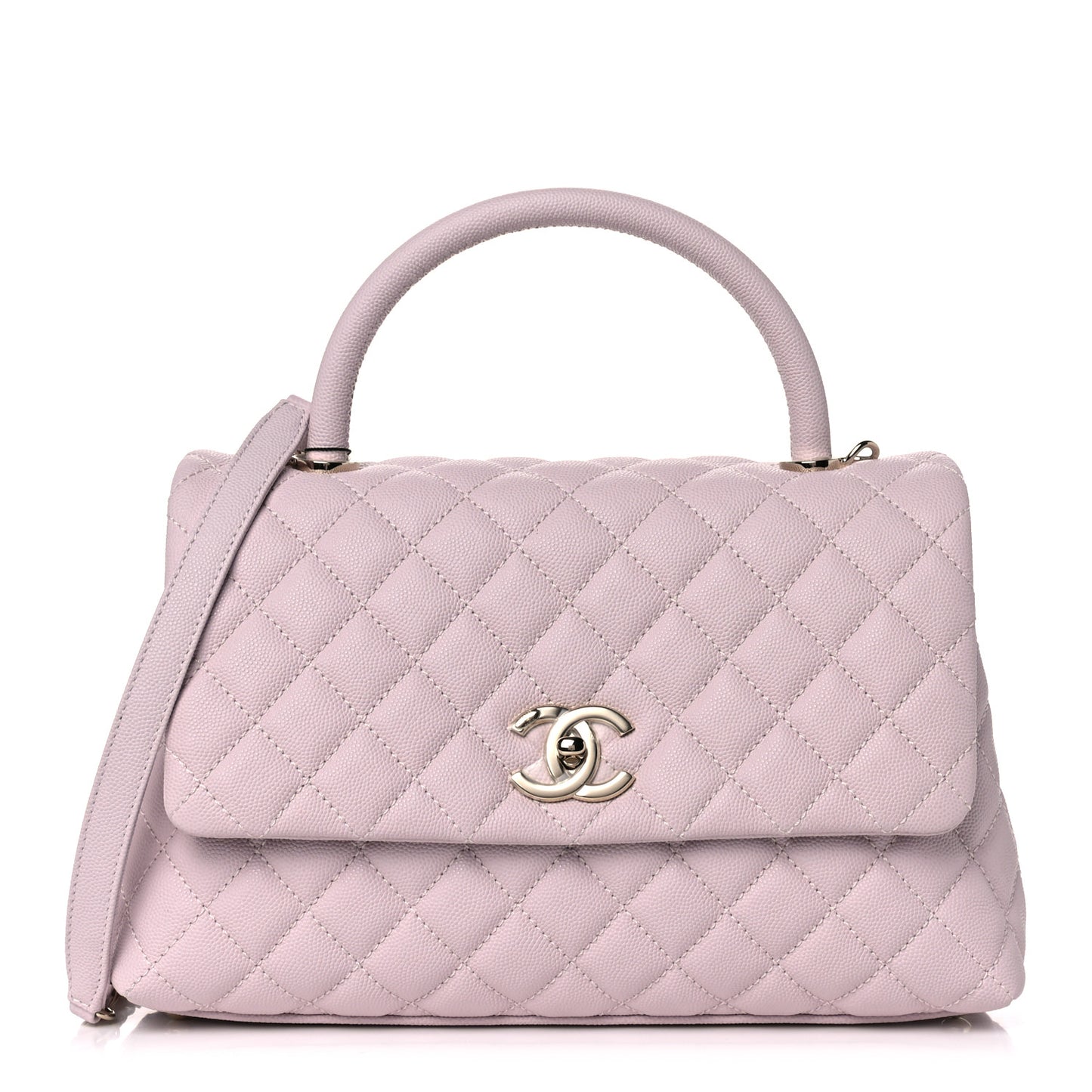 Caviar Quilted Small Coco Handle Flap Lilas Lilac
