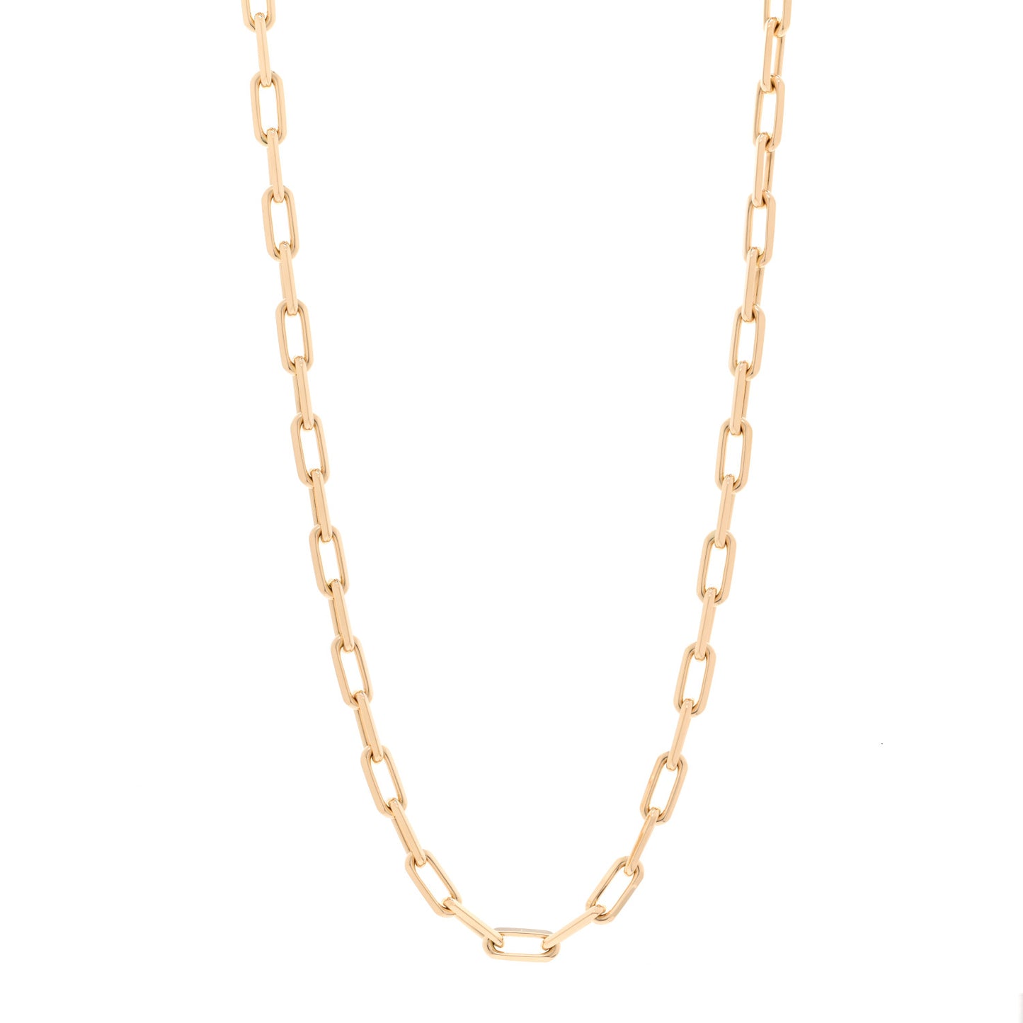 18K Yellow Gold SM Santos De Cartier Link Necklace 22"