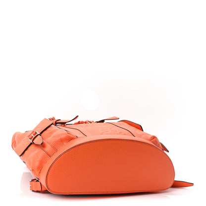 Gucci Piuma Calfskin Jumbo GG Embossed Double Buckle Backpack Good Orange 3 of 9