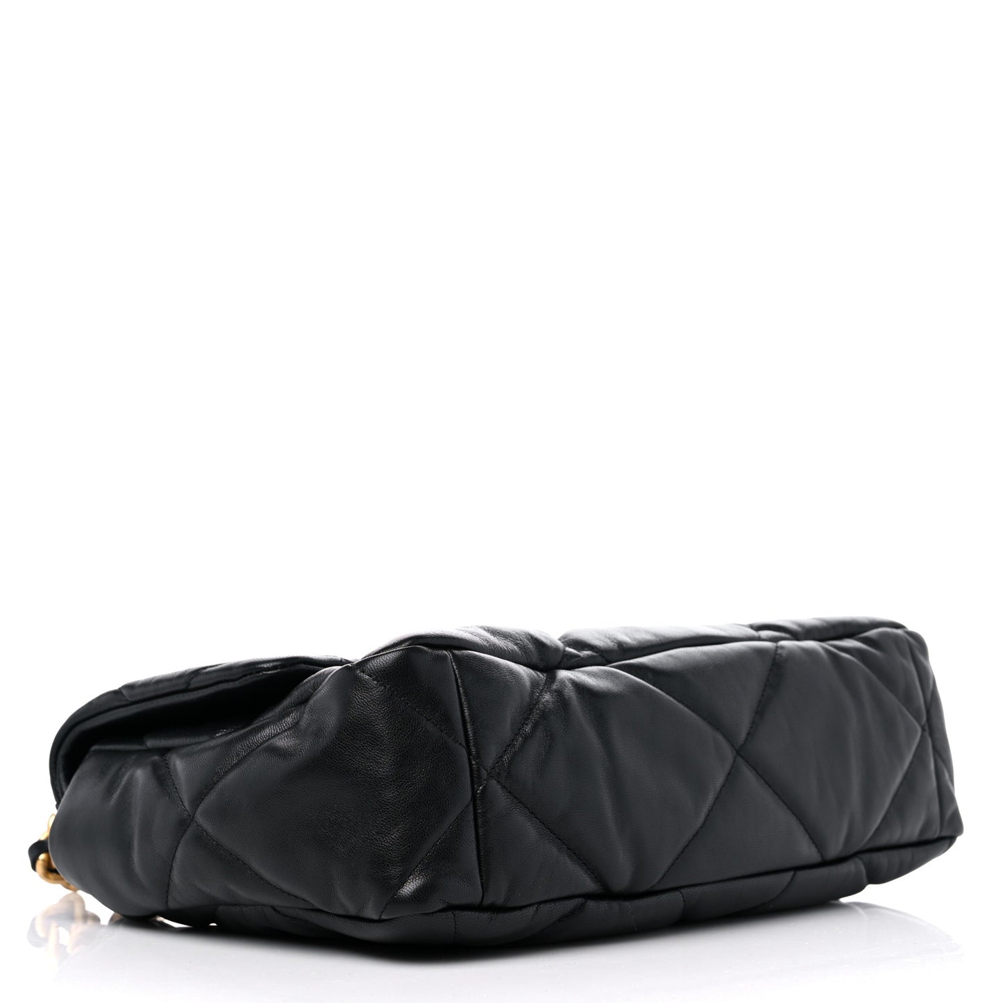 Goatskin Quilted Large Chanel 19 Flap Black