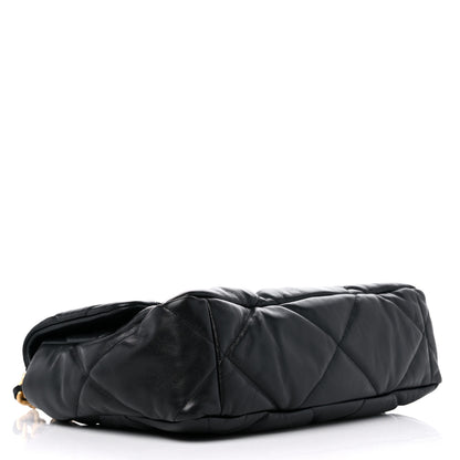 Chanel Goatskin Quilted Large Chanel 19 Flap Black 4 of 9