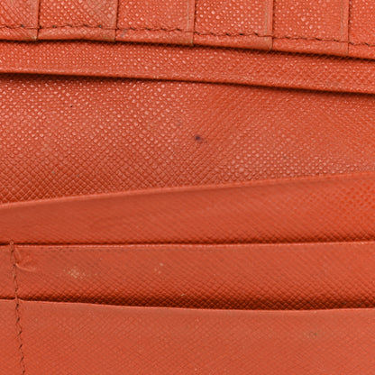 Burberry Calfskin House Check Continental Flap Wallet Orange 17 of 22