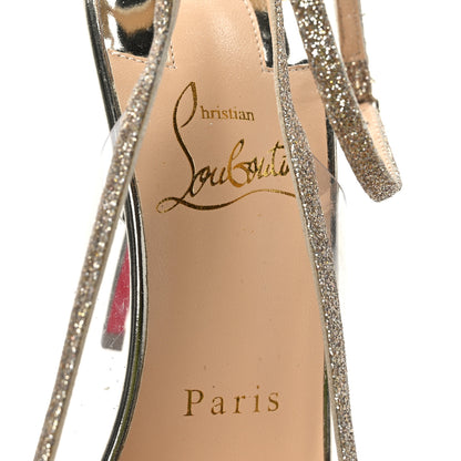 Christian Louboutin Glitter PVC Optichoc 100 Pumps 37.5 Platine 7 of 7