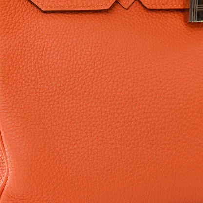 Hermes Taurillon Clemence Birkin 30 Orange 22 of 22