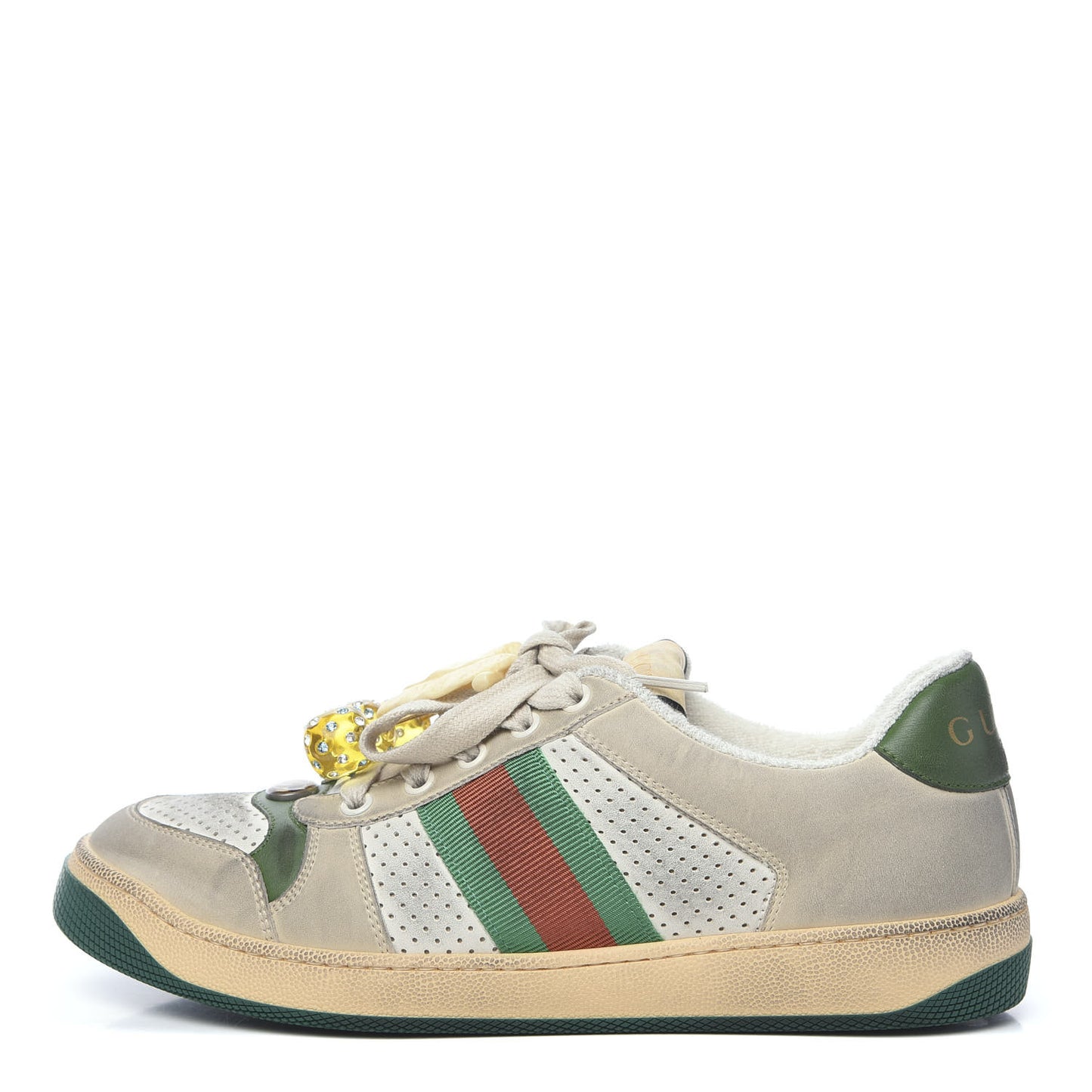 Nubuck Web Cherries Womens Screener Sneakers 39 Dusty Milk White Vintage Green