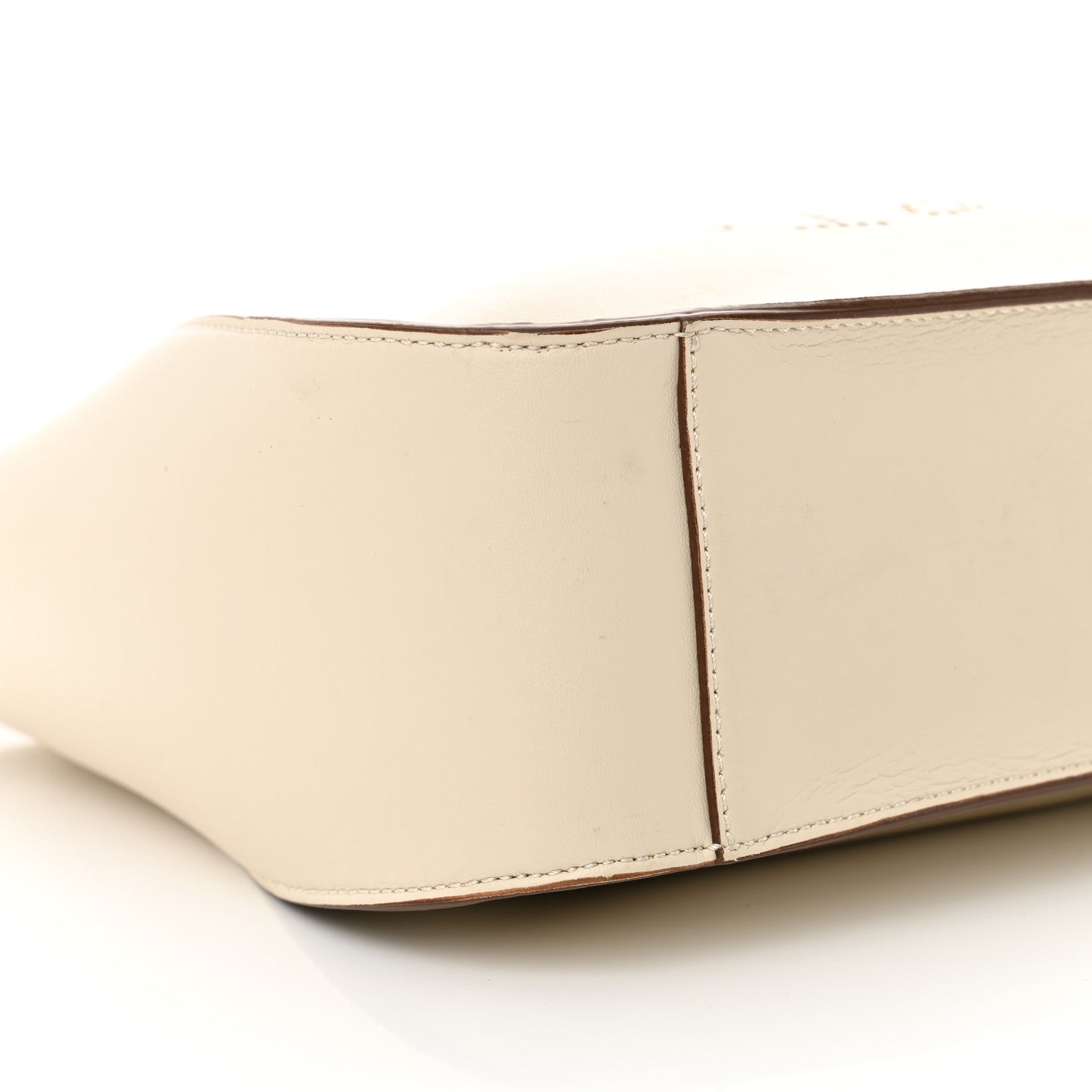 Eco Alter Nappa Perforated Logo Mini Crossbody White