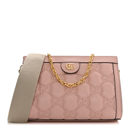 Gucci Calfskin GG Matelasse Small Slim Chain Shoulder Bag Perfect Pink Natural 2 of 10