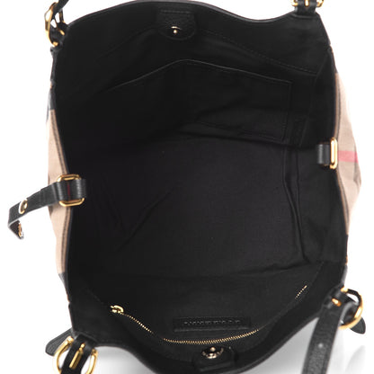 Burberry Grainy Calfskin House Check Small Canterbury Black 5 of 9