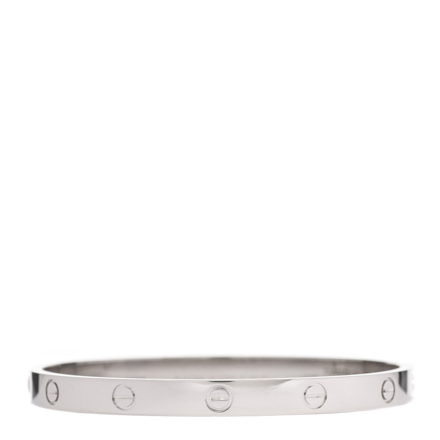 Cartier 18K White Gold LOVE Bracelet 19 2 of 6
