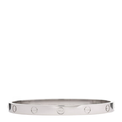 Cartier 18K White Gold LOVE Bracelet 19 2 of 6