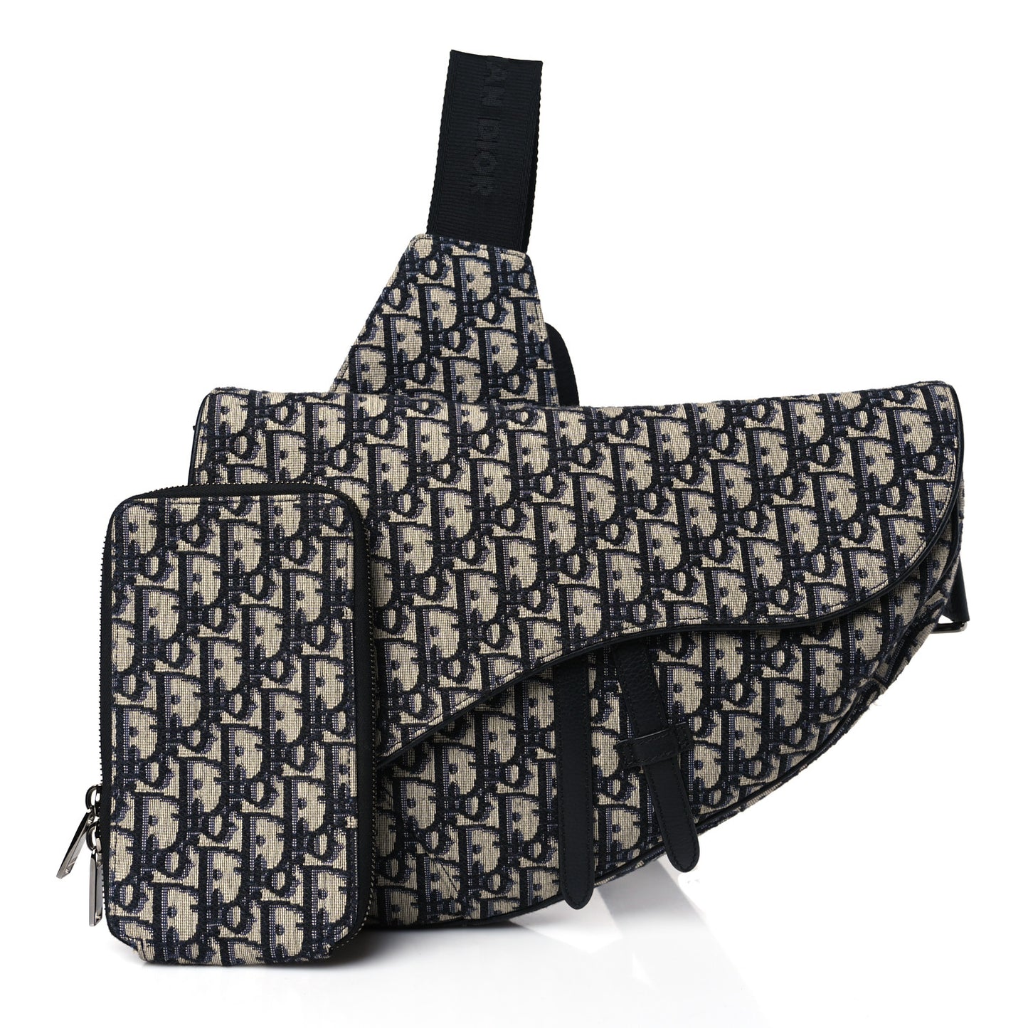 Oblique Mens Saddle Bag Blue