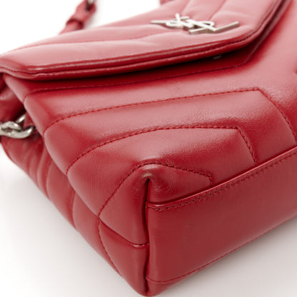 Saint Laurent Calfskin Y Quilted Monogram Toy Loulou Crossbody Bag New Lipstick 13 of 13