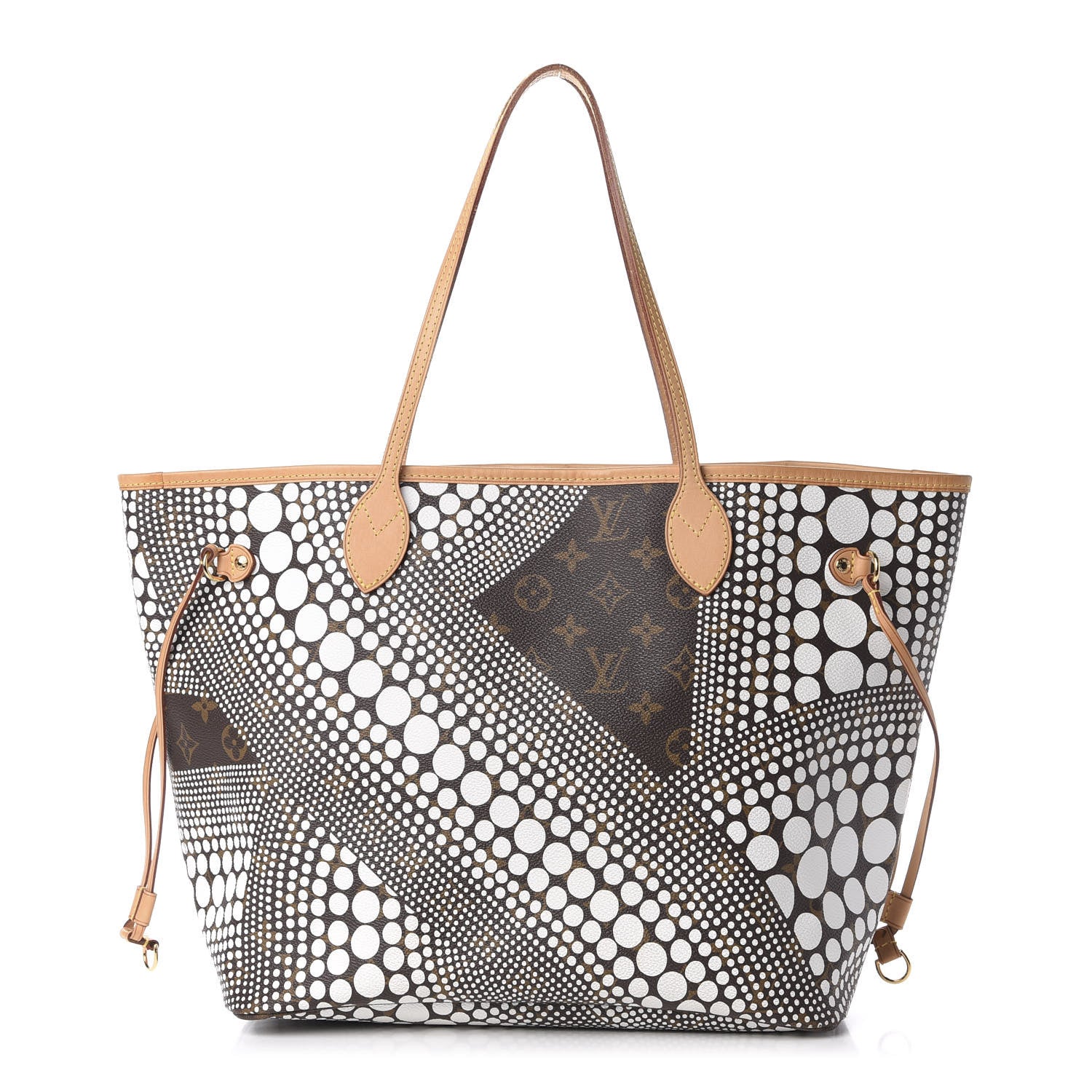 Louis Vuitton Monogram Kusama Waves Neverfull MM White 1 of 10