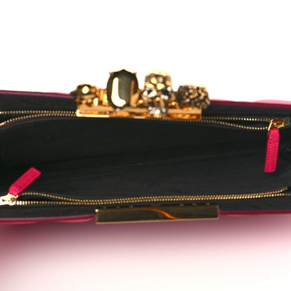 Alexander McQueen Nappa Quilted Knuckle Flat Clutch Orchid Pink 5 of 7