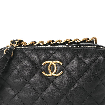 Chanel Calfskin Quilted Mini Bowling Bag Black 8 of 10