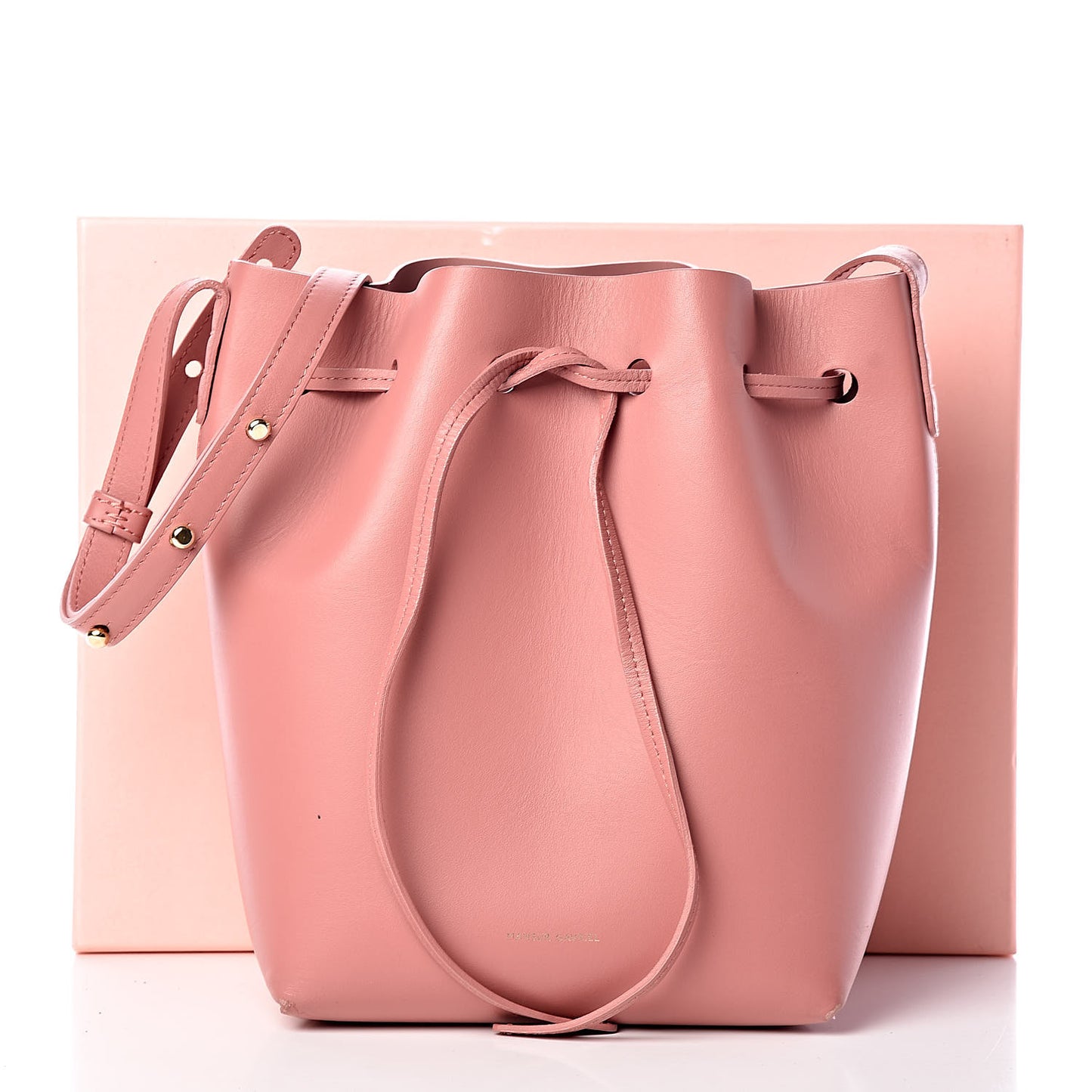 Calfskin Mini Bucket Bag Blush