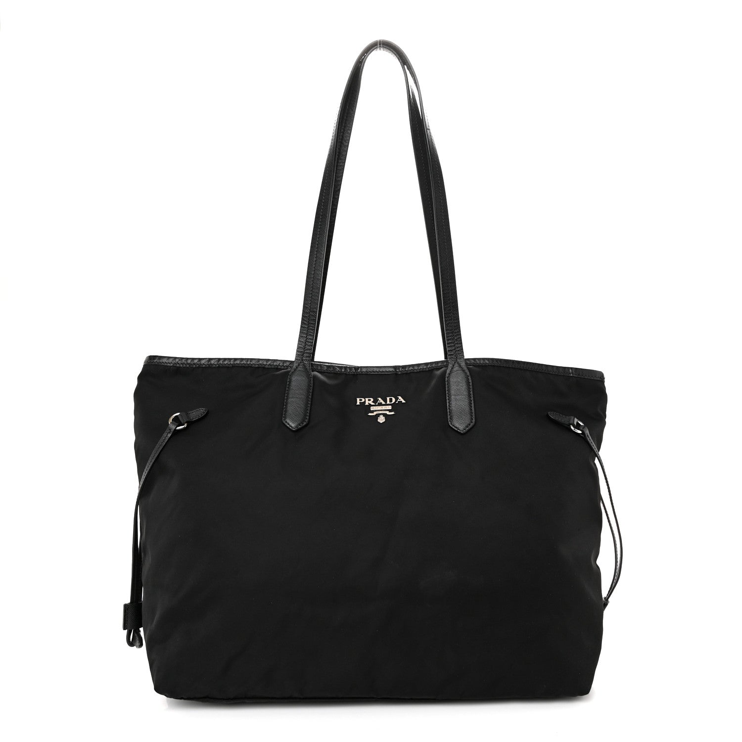 Prada Tessuto Nylon Saffiano Shopping Tote Black 1 of 12