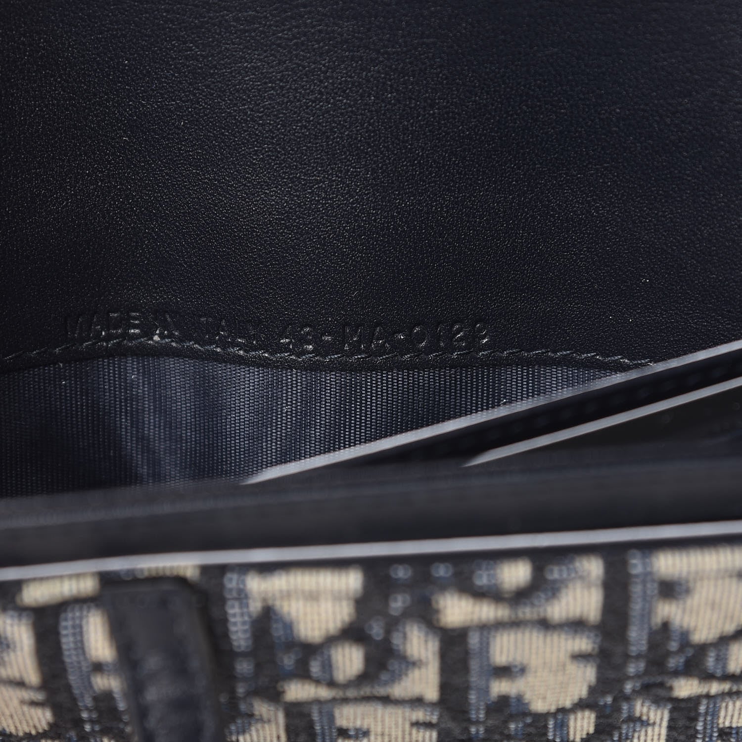 Christian Dior Oblique Saddle Chain Wallet Blue 8 of 9