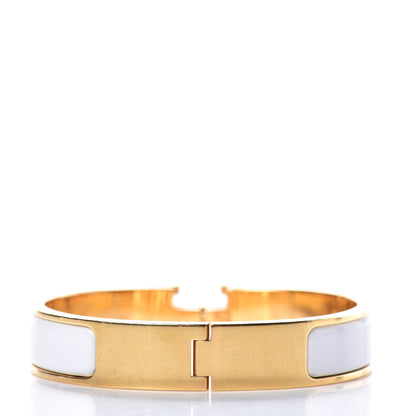 Hermes Enamel Narrow Clic Clac H Bracelet PM White 3 of 3